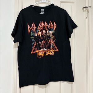 Def Leppard Gildan Cotton Black Short Sleeve T-Shirt size large